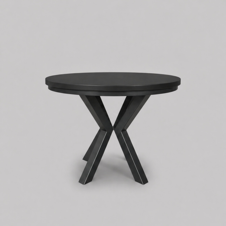 Mesa de comedor extensible CONVI 100/140x77 cm negra