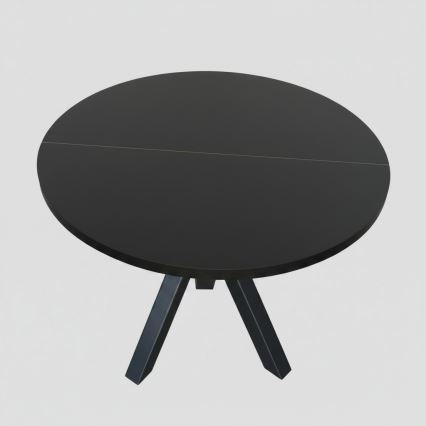 Mesa de comedor extensible CONVI 100/140x77 cm negra