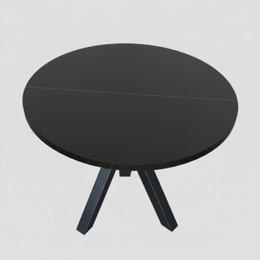 Mesa de comedor extensible CONVI 100/140x77 cm negra
