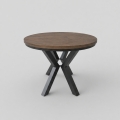 Mesa de comedor extensible CONVI 100/140x77 cm roble lefkas/negro