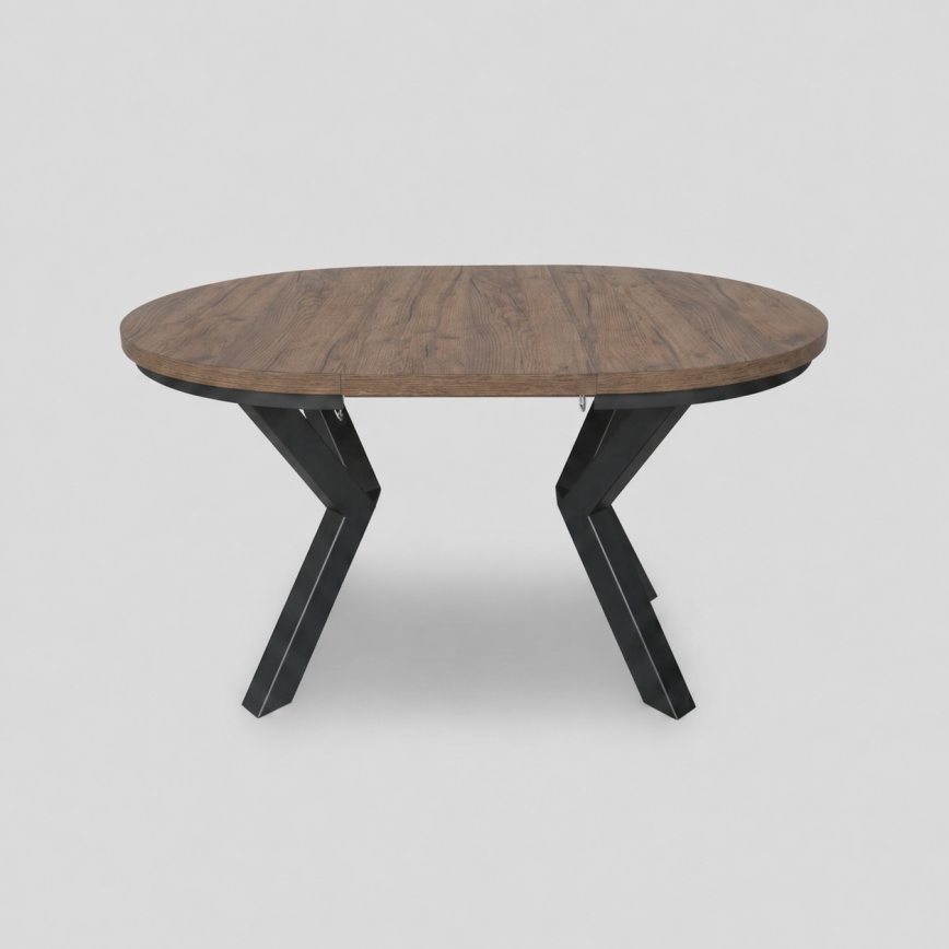 Mesa de comedor extensible CONVI 100/140x77 cm roble lefkas/negro