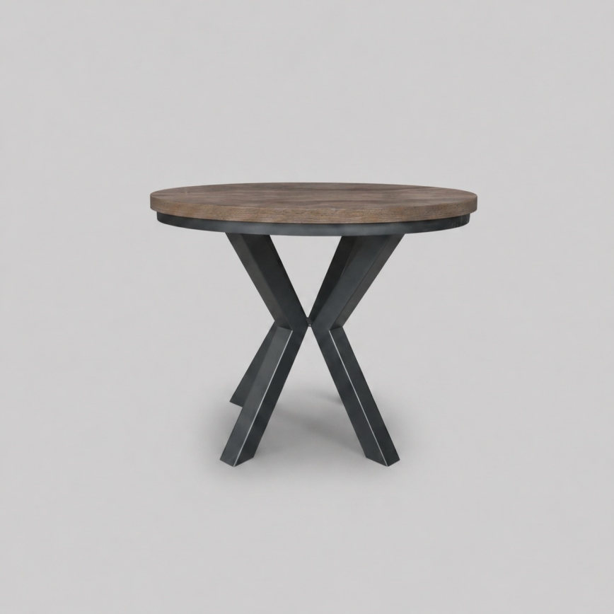 Mesa de comedor extensible CONVI 100/140x77 cm roble lefkas/negro