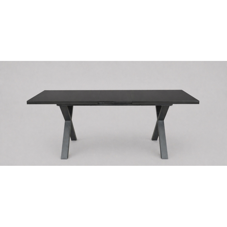 Mesa de comedor extensible DOMO 150/190x80 cm negra