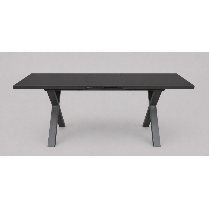 Mesa de comedor extensible DOMO 150/190x80 cm negra