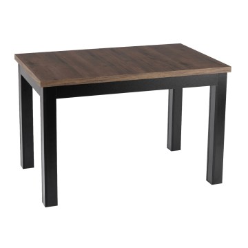 Mesa de comedor extensible DOO 120/160x75 cm macadamia/negra