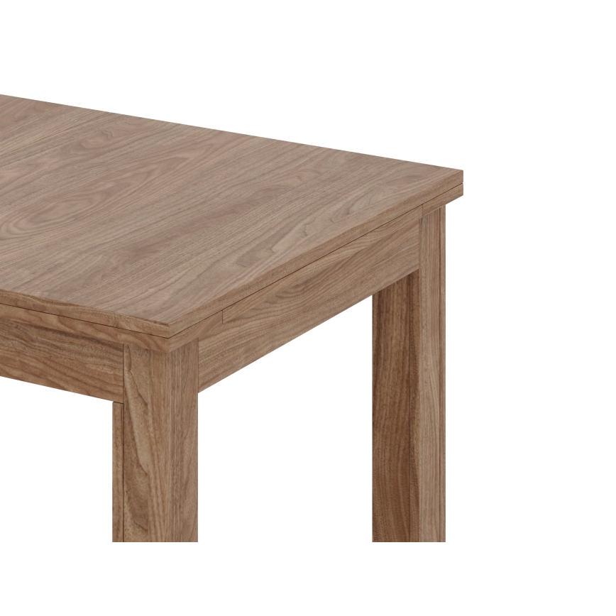 Mesa de comedor extensible DOO 120/160x75 cm nogal claro