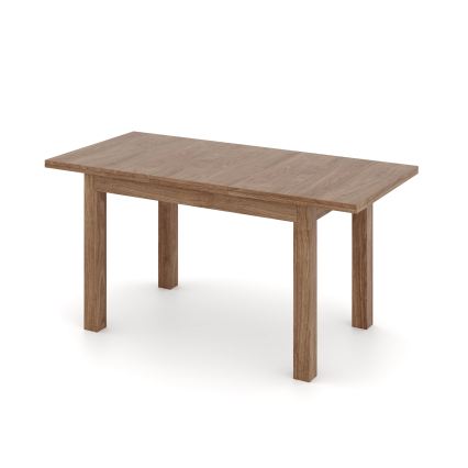 Mesa de comedor extensible DOO 120/160x75 cm nogal claro