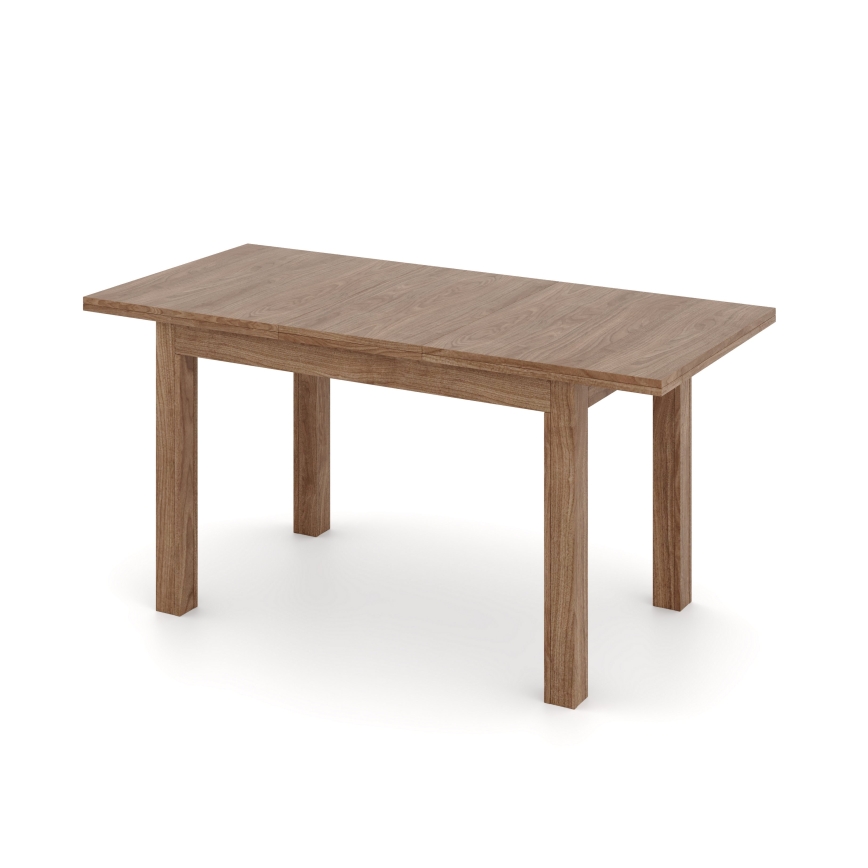 Mesa de comedor extensible DOO 120/160x75 cm nogal claro
