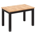 Mesa de comedor extensible DOO 120/160x75 cm roble craft/negro