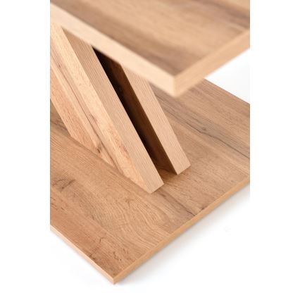 Mesa de comedor extensible DROM 130/175x85 cm roble Wotan/negro