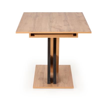 Mesa de comedor extensible DROM 130/175x85 cm roble Wotan/negro
