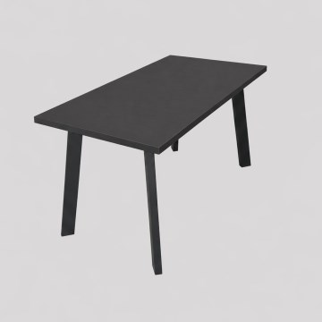 Mesa de comedor extensible KERNO 150/190x80 cm negra