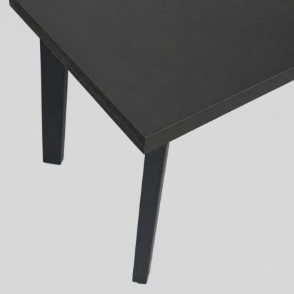 Mesa de comedor extensible KERNO 150/190x80 cm negra