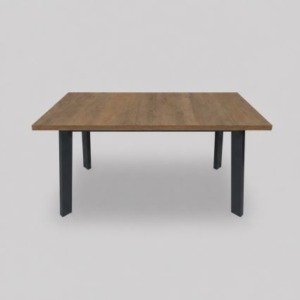 Mesa de comedor extensible KERNO 150/190x80 cm roble Lefkas/negro