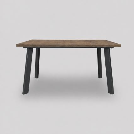 Mesa de comedor extensible KERNO 150/190x80 cm roble Lefkas/negro