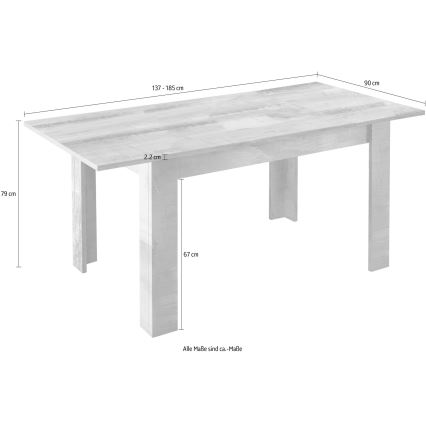 Mesa de comedor extensible NERILA en arce