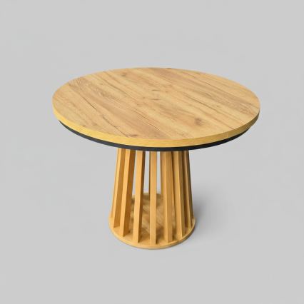 Mesa de comedor extensible NEXUS 100/140x77 cm roble craft/negro
