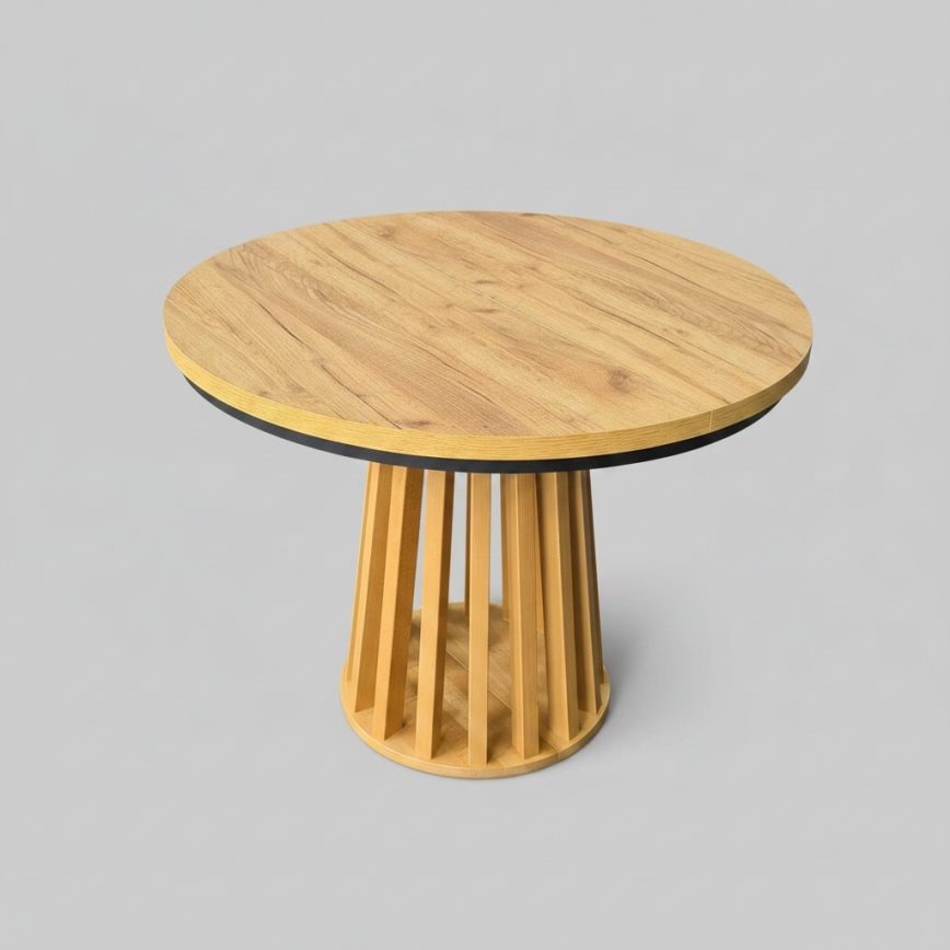 Mesa de comedor extensible NEXUS 100/140x77 cm roble craft/negro