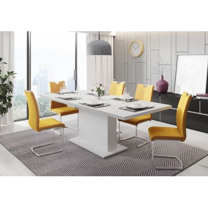 Mesa de comedor extensible STRAP 160/200 x 90 cm blanca