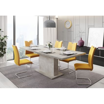 Mesa de comedor extensible STRAP gris hormigón