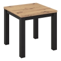 Mesa de comedor extensible ZARO 80/160x80 cm roble artisan/negro