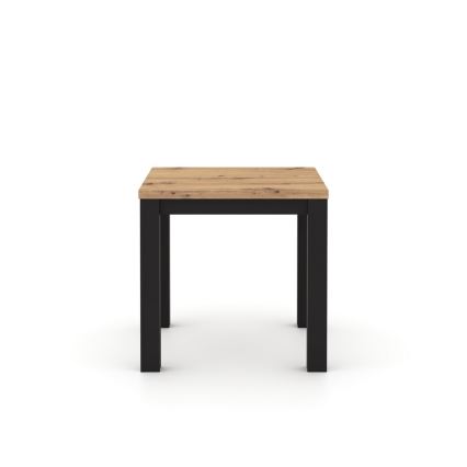 Mesa de comedor extensible ZARO 80/160x80 cm roble artisan/negro