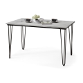 Mesa de comedor HALIJA gris hormigón