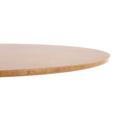 Mesa de comedor LUGI, diámetro 80 cm, marrón/blanco