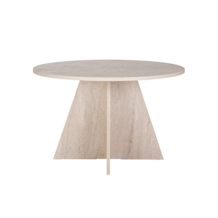 Mesa de comedor MATIN, diámetro 120 cm, travertino