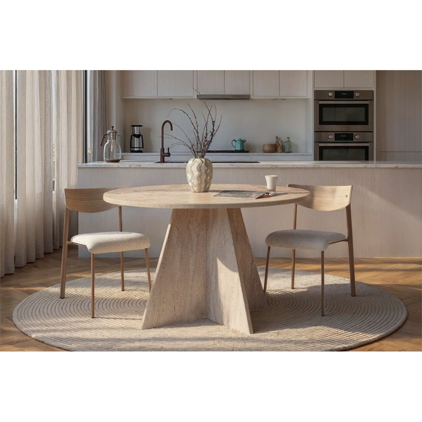 Mesa de comedor MATIN Ø 120 cm beige