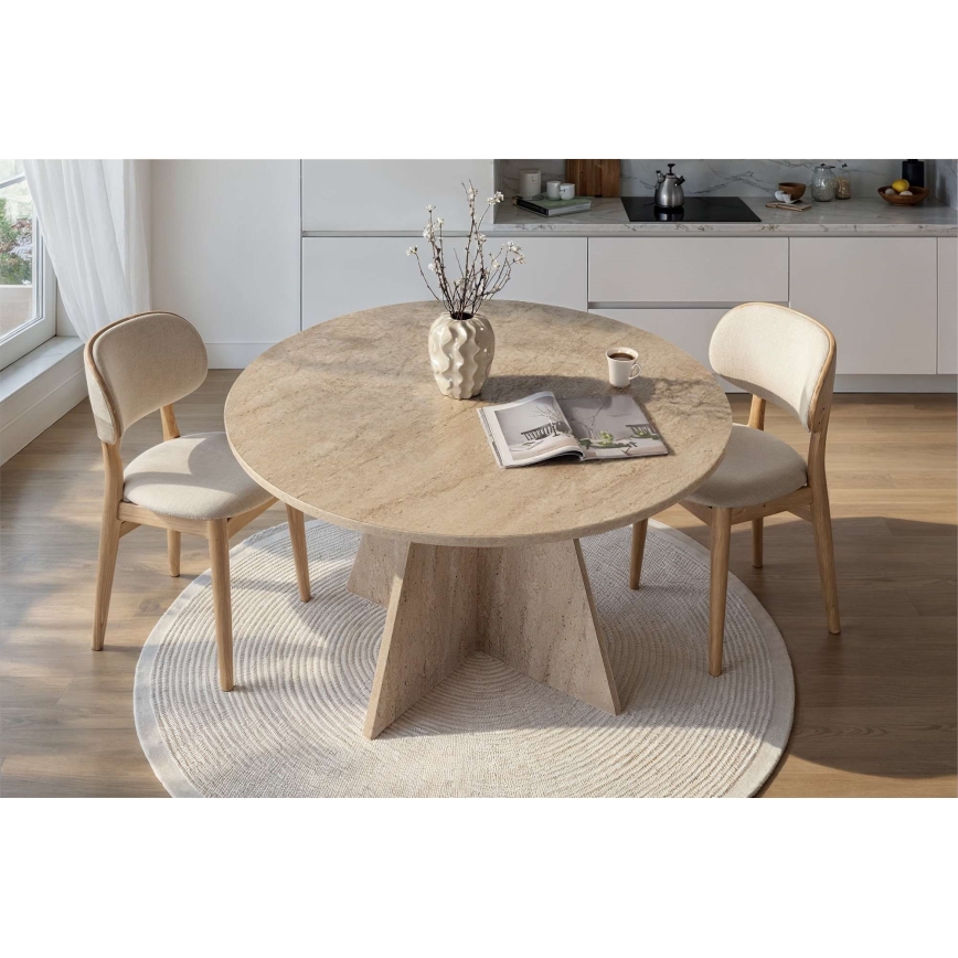 Mesa de comedor MATIN Ø 120 cm beige