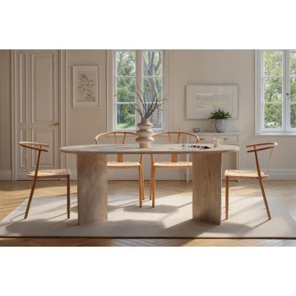 Mesa de comedor NEL 180x90 cm beige
