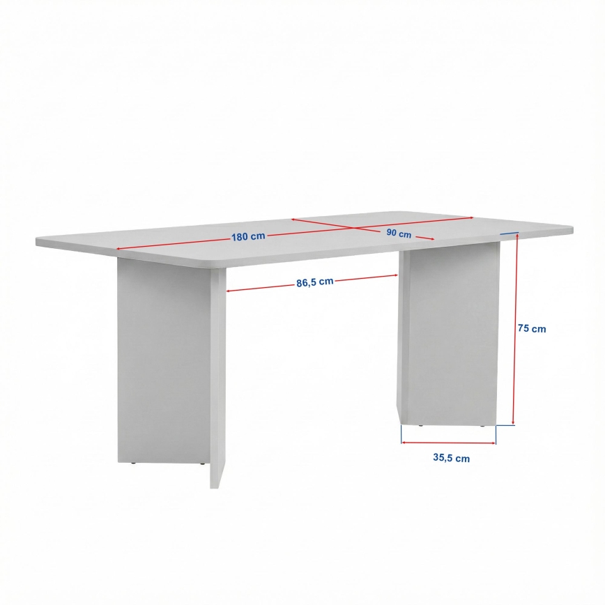 Mesa de comedor NEL 180x90 cm beige