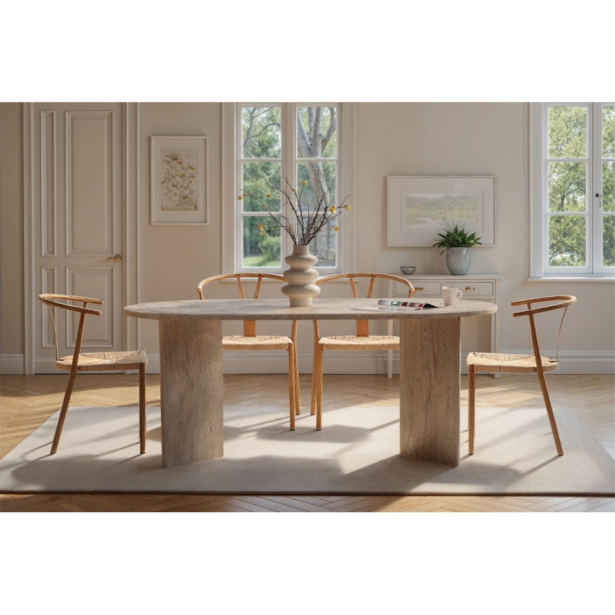 Mesa de comedor NEL 180x90 cm travertino