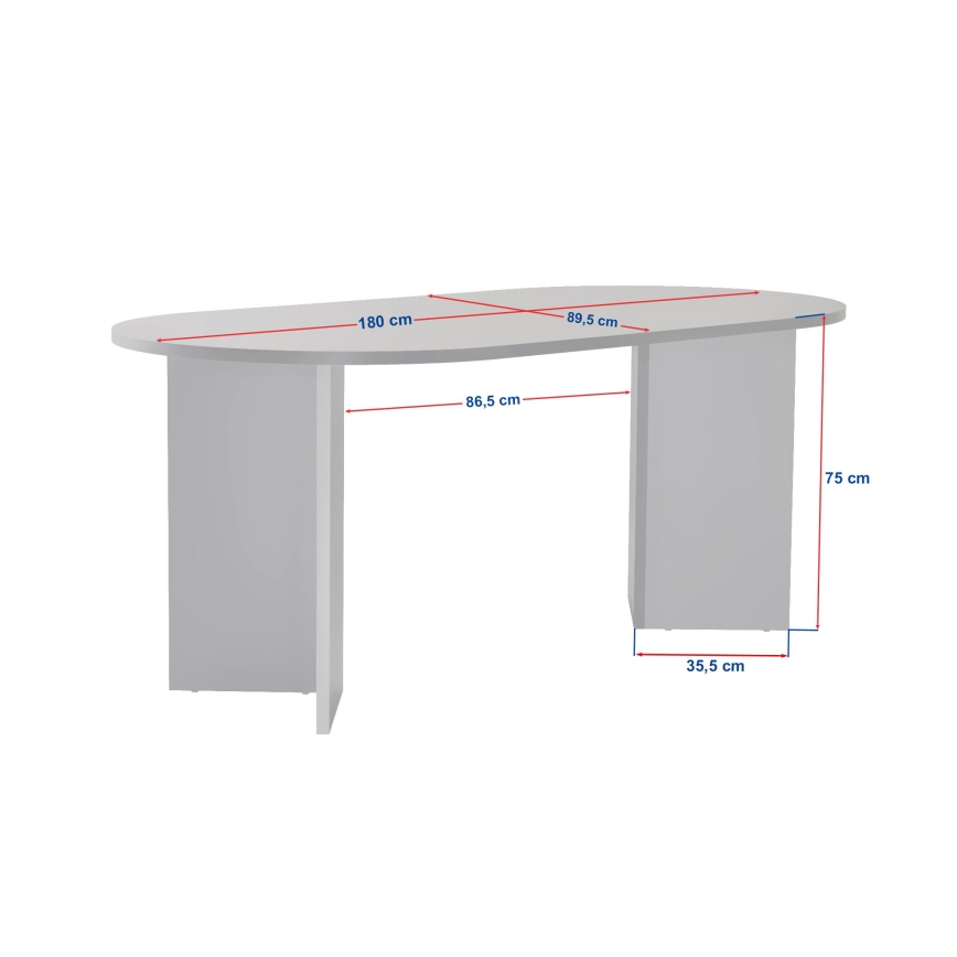 Mesa de comedor NEL 180x90 cm travertino