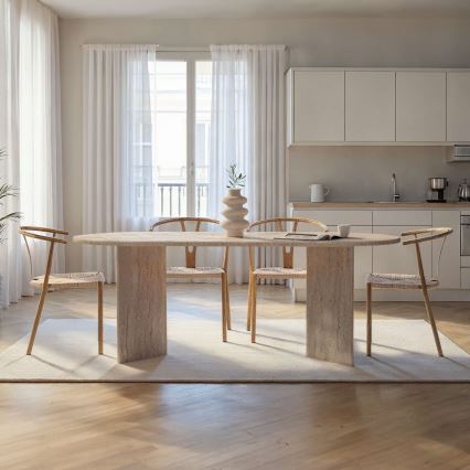Mesa de comedor NEL 200x90 cm beige