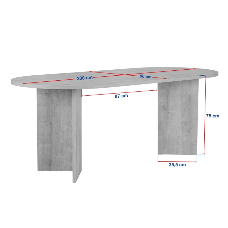 Mesa de comedor NEL 200x90 cm beige