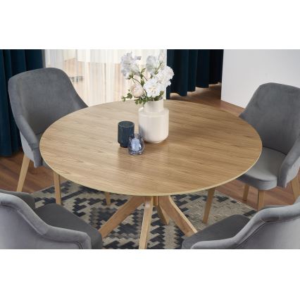 Mesa de comedor NICOLAS Ø 120 cm marrón