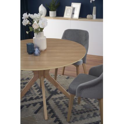 Mesa de comedor NICOLAS Ø 120 cm marrón