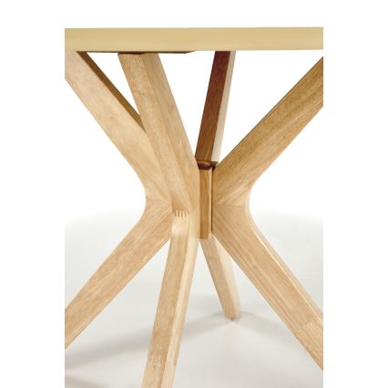 Mesa de comedor NICOLAS Ø 120 cm marrón
