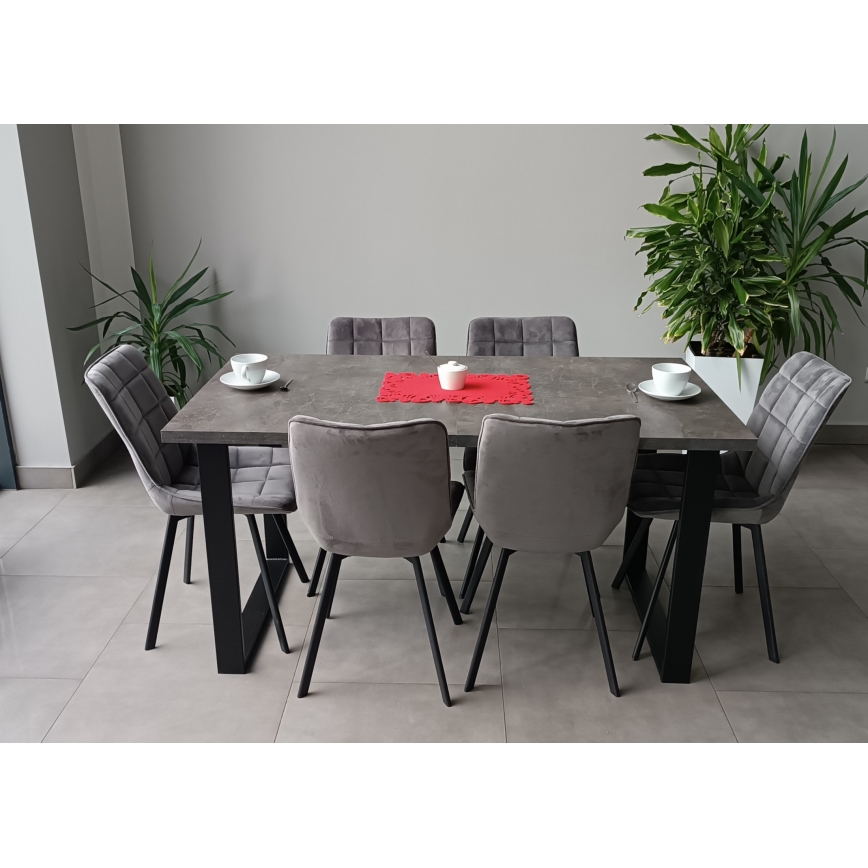 Mesa de comedor plegable COLIN gris