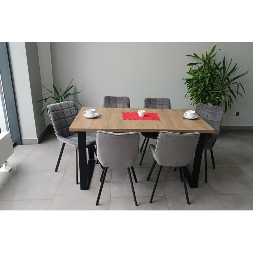 Mesa de comedor plegable COLIN roble