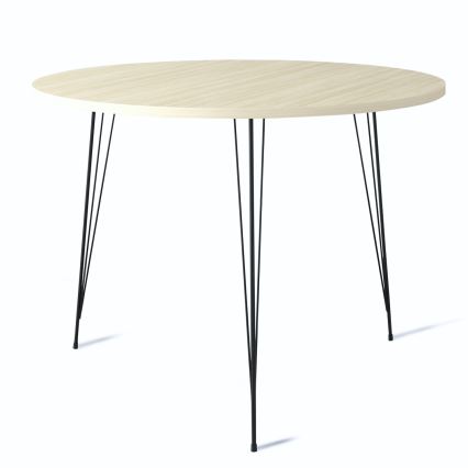 Mesa de comedor SANDALF 75x90 cm beige/negro