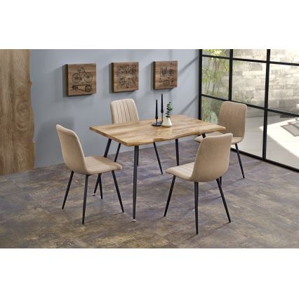 Mesa de comedor SOLACE roble/negro