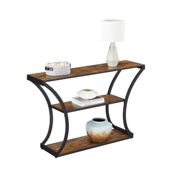 Mesa de consola ELDUR 120x30 cm marrón/negro