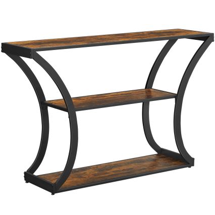 Mesa de consola ELDUR 120x30 cm marrón/negro