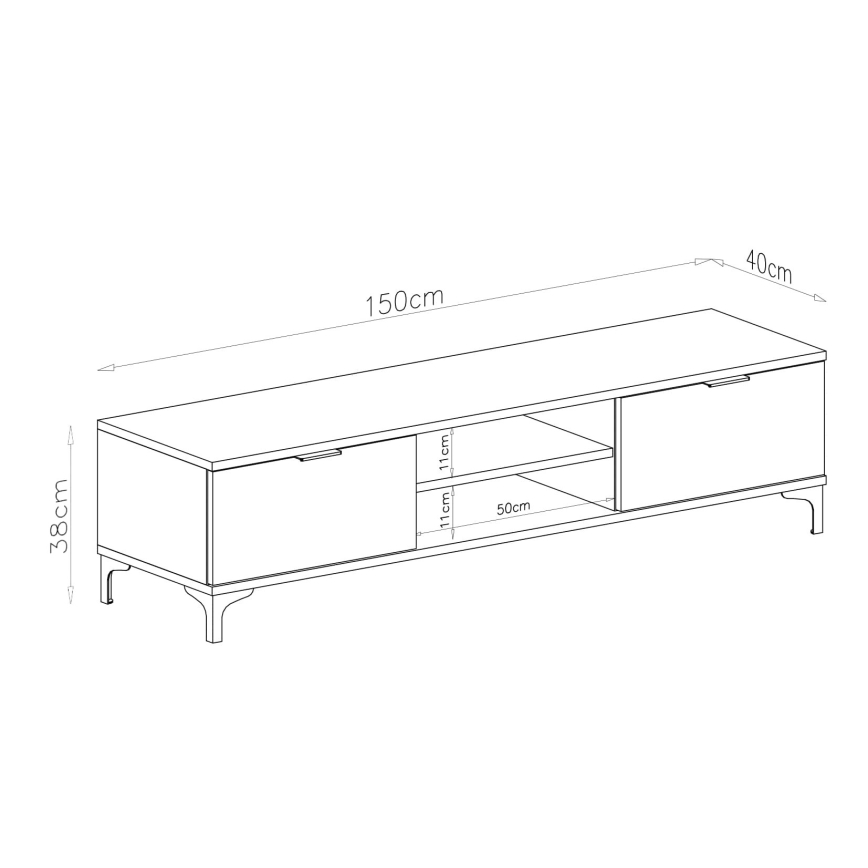 Mesa de TV LORA blanco