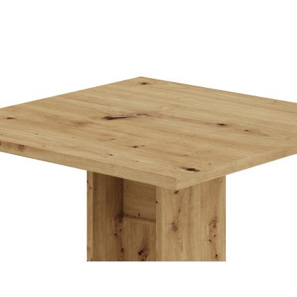 Mesa STRAPO 68x68 cm de roble Artisan