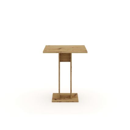 Mesa STRAPO 68x68 cm de roble Artisan
