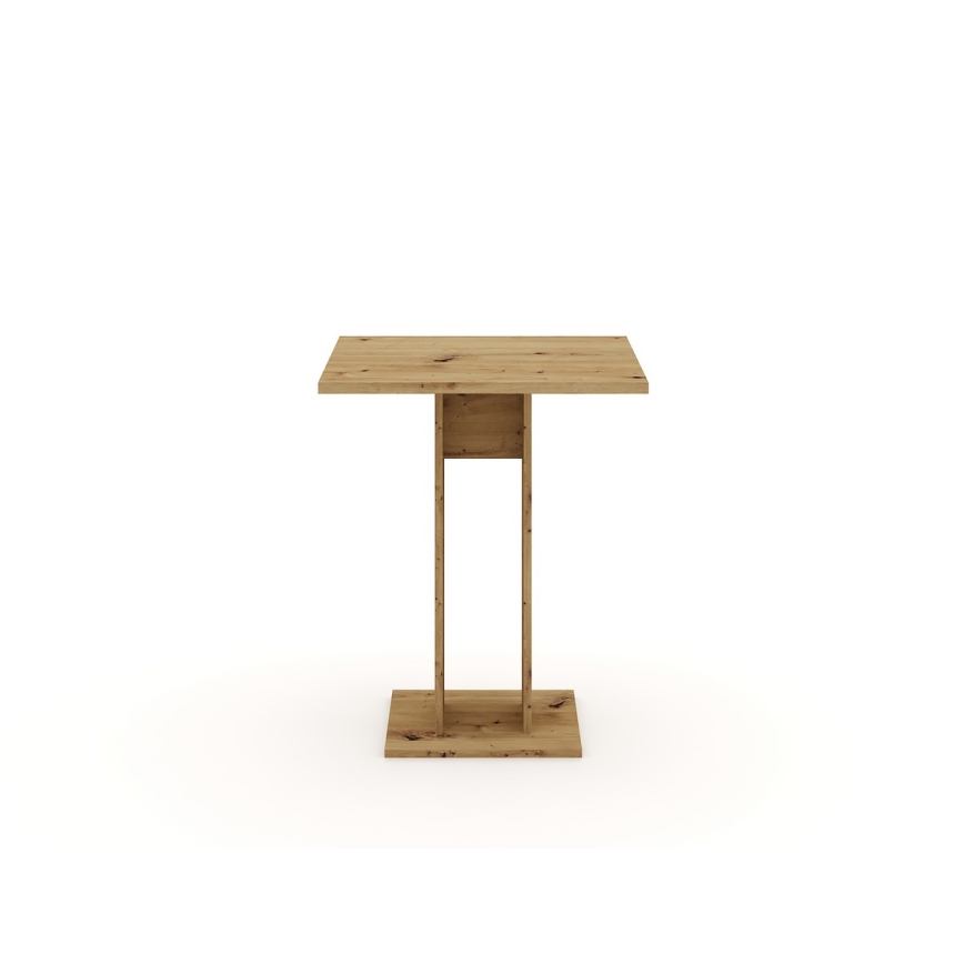 Mesa STRAPO 68x68 cm de roble Artisan